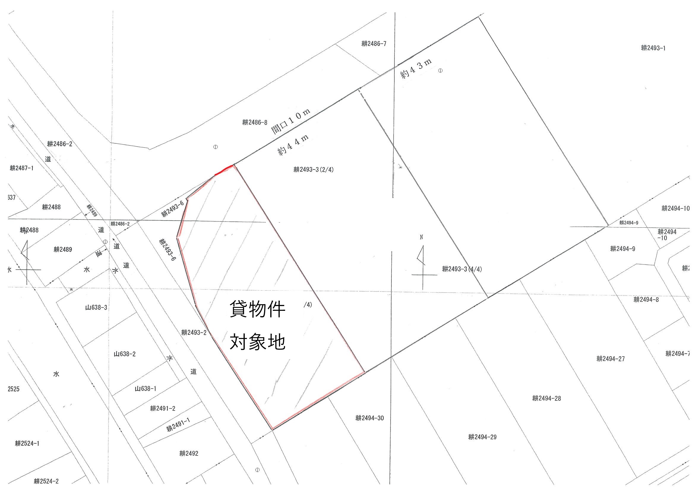 防府市江泊　貸土地