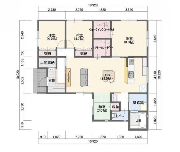 防府市清水町439番6　新築売戸建住宅　《清水町建売》　の間取り