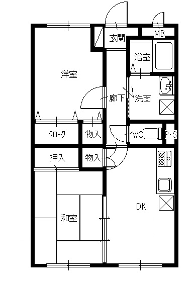 グレーシア駅南 103号の間取り