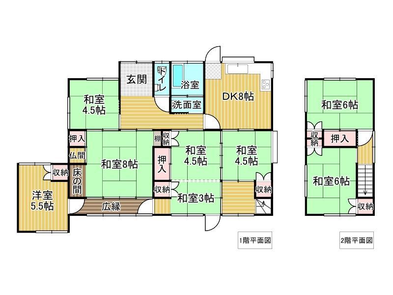 防府市惣社町 中古住宅の間取り