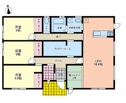 防府市⼤字牟礼　新築戸建住宅 　牟礼柳Ⅲ1号の間取り