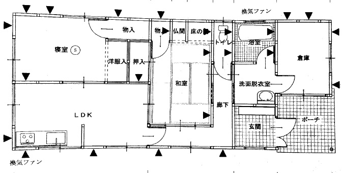 防府市多々良1丁目 中古住宅の間取り